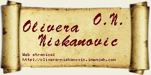 Olivera Niškanović vizit kartica